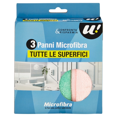 3 Panni Microfibra Multiuso U! Confronta e Risparmia